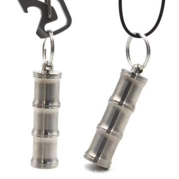 Titanium Mini Pill Suport com chaveiro ou colar